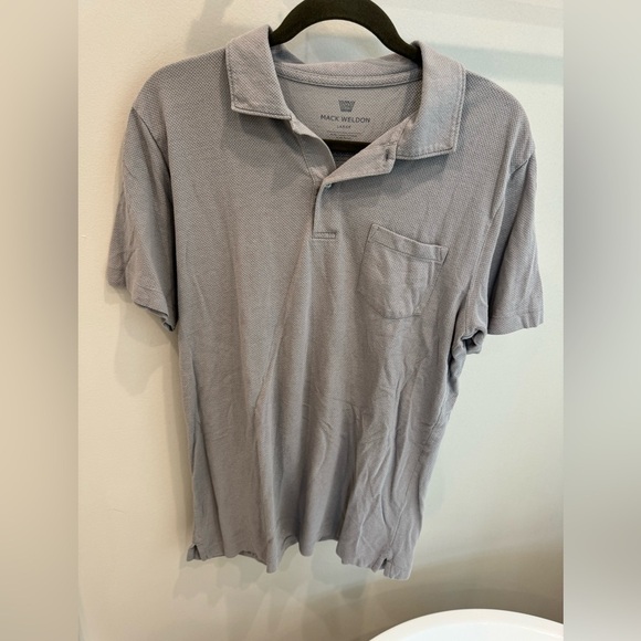 Mack Weldon Other - Mack Weldon for daily wear light gray short sleeve polo shirt men's large L